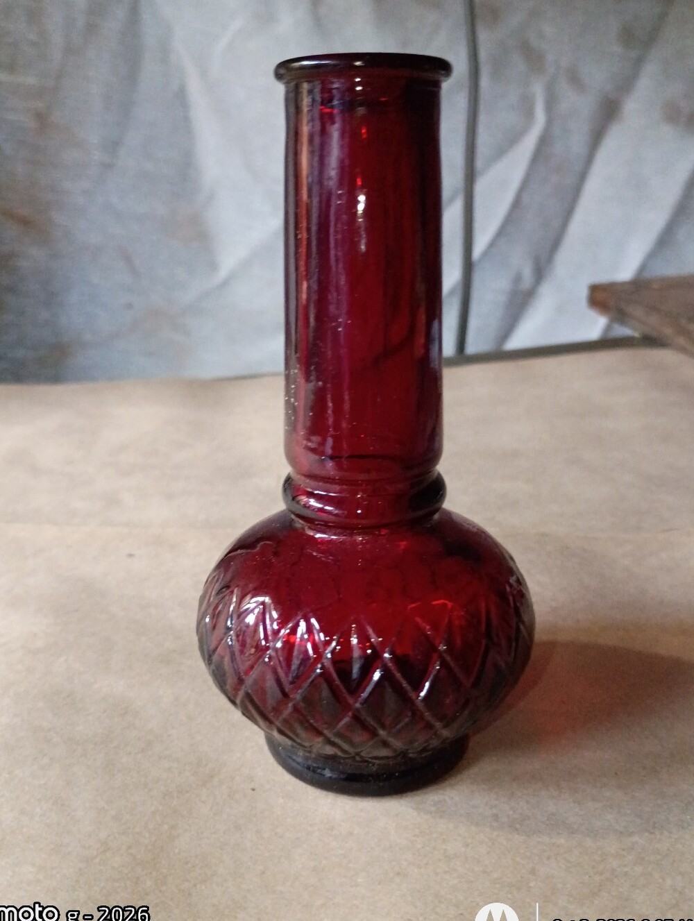 Avon Ruby Red Glass Bud Vase